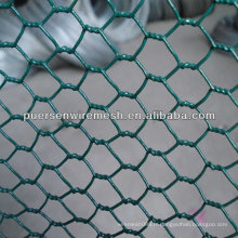 Tissu de fil de poulet en PVC / maillage métallique hexagonal pour la culture